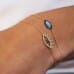 Sapphire and Diamond Evil Eye Bracelet wrist