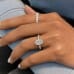 2.01 carat Oval Diamond Three-Row Band Engagement Ring lifestyle