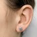 2ct TW Lab Grown Diamond Studs GIA ear