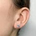 3ct TW Lab Grown Diamond Studs GIA ear