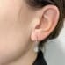3ct TW Lab-Grown Cushion Diamond Drop Earrings GIA ear