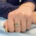 Graduated Diamond and Emerald Wrap Ring hand