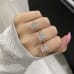 3 carat Radiant Cut Diamond Pave Basket Engagement Ring fist