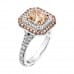 2.07 carat Fancy Orange Diamond Platinum Engagement Ring profile