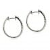 pave diamond oval shaped hoop earrings