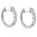 Alternating Size Diamond Huggie Earrings side
