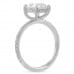 Pear Shape Lab Diamond Pave Engagement Ring side