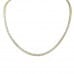 10 carat Round Lab Diamond Tennis Necklace with Chain front