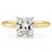 1.7ct Cushion Cut Lab Diamond Solitaire Engagement Ring top