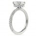 1.84ct Oval Lab Diamond Three-Row Band Engagement Ring profile