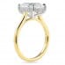 4.02 carat Oval Lab Diamond Two-Tone Solitaire Engagement Ring profile