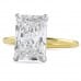 4.30ct Radiant Cut Lab Diamond Pave Prong Engagement Ring top