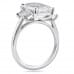 5.08ct Emerald Cut Lab Diamond Three-Stone Engagement Ring profile