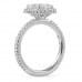 1.87 carat Radiant Cut Lab Diamond Halo Engagement Ring side