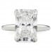 5.12 carat Radiant Cut Lab Diamond Solitaire Engagement Ring flat