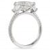2.75 carat Radiant Cut Lab Diamond Three-Stone Engagement Ring side