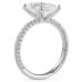 3.03 carat Radiant Lab Diamond Three Row Band Ring profile