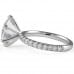 4.23 carat Round Lab Diamond Six Prong Engagement Ring side