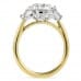 3.14 Antique Cushion Lab Diamond Three-Stone Engagement Ring profile