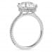 3.50 carat Antique Cushion Lab Diamond Engagement Ring upright