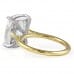 7.54 carat Cushion Cut Lab Diamond Pave Prong Engagement Ring back