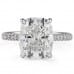 4.58 carat Cushion Cut Lab Diamond Engagement Ring flat