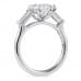 3.01 carat Pear Shape Lab Diamond Three-Stone Ring profile