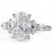 3.02 carat Oval Lab Diamond Seven-Stone Engagement Ring angled