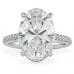 6.12 carat Oval Lab Diamond Signature Wrap Engagement Ring flat