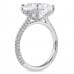 5.05 carat Cushion Cut Lab Diamond Three-Row Engagement Ring profile
