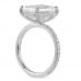 4.54 carat Emerald Cut Lab Diamond Engagement Ring profile