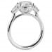 2.76 carat Round Lab Diamond Three Stone Engagement Ring profile