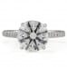 2.42 carat Round Lab Diamond Signature Wrap Engagement Ring flat