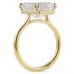 6.01 carat Emerald Lab Diamond Yellow Gold Solitaire Engagement Ring profile