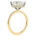 3.14 carat Princess Cut Lab Diamond Two-Tone Signature Wrap Ring profile