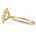 3.36 carat Round Lab Diamond Yellow Gold Halo Engagement Ring side
