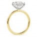 2.71 carat Round Lab Diamond Two-Tone Solitaire Ring profile