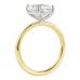2.92 carat Cushion Cut Lab Diamond Solitaire Ring profile