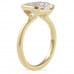 2.77 carat Radiant Cut Lab Diamond Bezel Set Ring profile