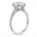 2.36 carat Round Lab Diamond Split Band Engagement Ring profile