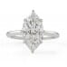 3.08 carat Marquise Lab Diamond Solitaire Engagment Ring flat