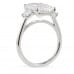 4.78 carat Radiant Cut Lab Three-Stone Engagement Ring profile