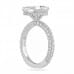 3.26ct Pear Shape Diamond Triple-Row Engagement Ring profile