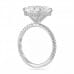 5.21ct Cushion Cut Diamond Signature Wrap Engagement Ring profile