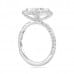 3.05 Carat Oval Diamond Platinum Halo Engagement Ring gallery