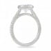 1.80 Carat Cushion Cut Diamond Bezel Set Ring side profile