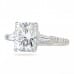 radiant cut moissanite with tapered baguette side diamonds