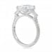 Radiant Cut Moissanite Three-Stone Engagement Ring profile
