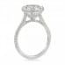 4 carat round diamond engagement ring profile view