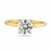 round diamond two-tone solitaire engagement ring